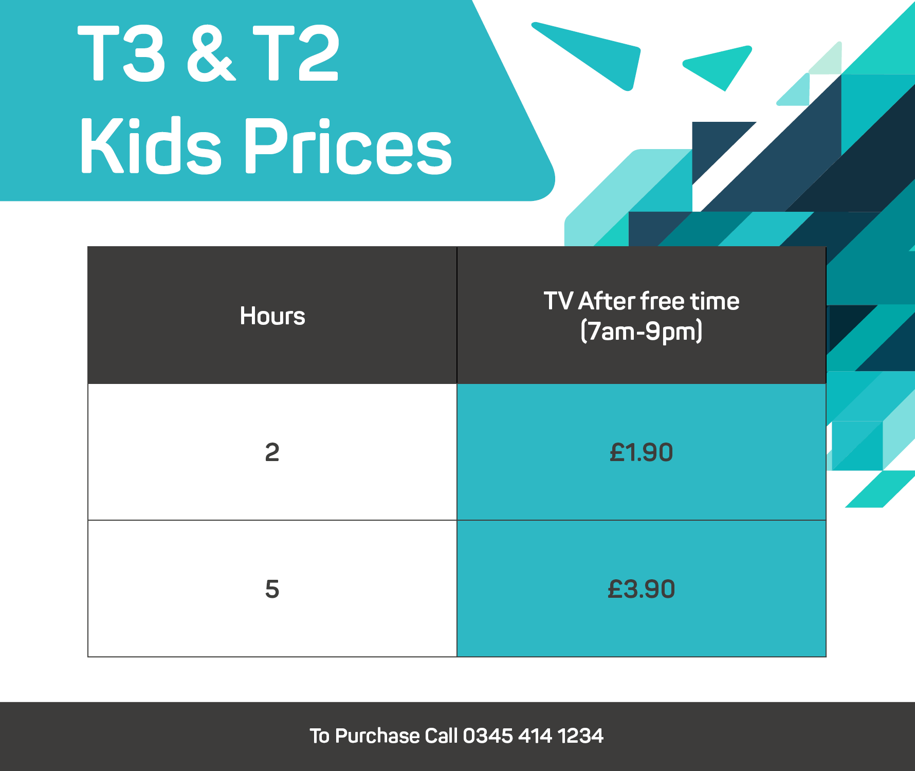 T3 & T2 Kids Prices