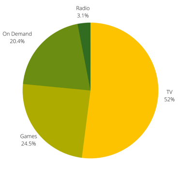 Service Usage pie chart - jan 22