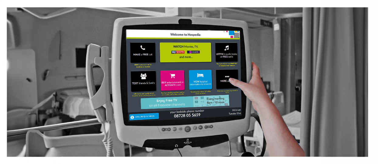 What’s available on Hospedia Bedside Units