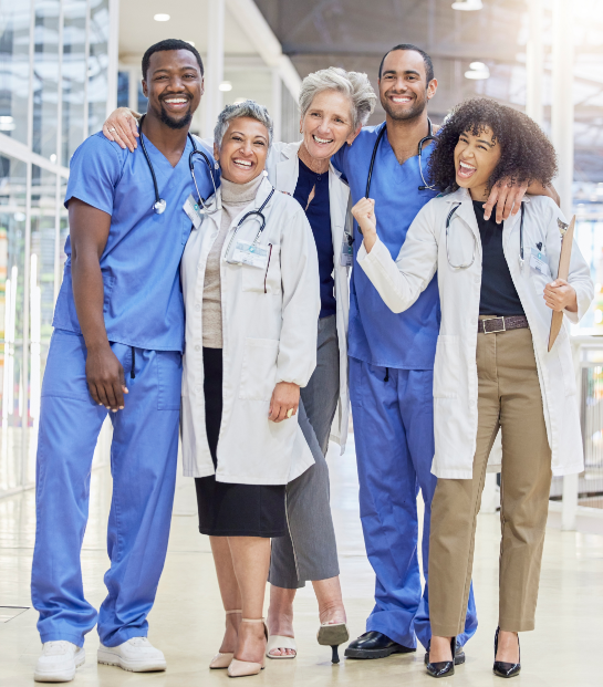 hospital-staff-posing-for-photo